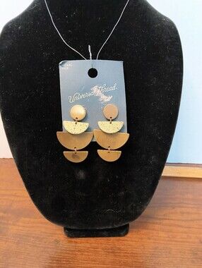 Universal Thread Gold-Tone Geometric Drop Earrings